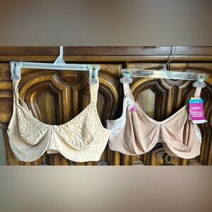 Two Olga by Warner’s underwire bras!